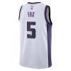Maillot Basket Homme Sacramento Kings De Aaron Fox 2023-24 Nike Association Edition Blanc Swingman